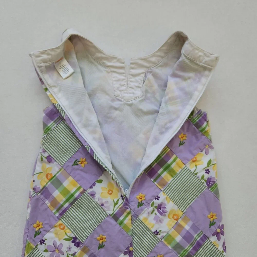 Gymboree Colorful Girls Patchwork Sundress Floral Plaid Spring Easter Garden